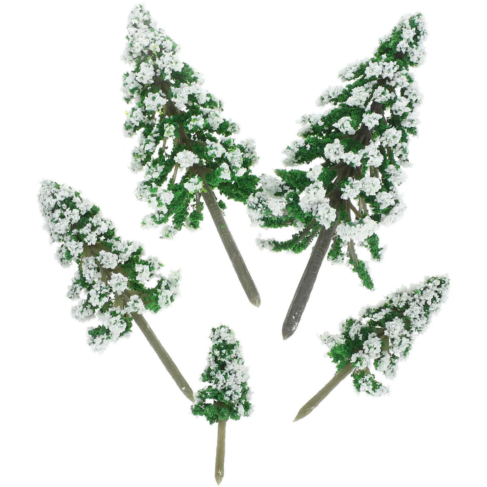 5Pcs Cedar Tree Landscaping Decoration Miniature Road Trees for Diorama Train Scenery Sand Table Landscape DIY Small Pine Tree view 3