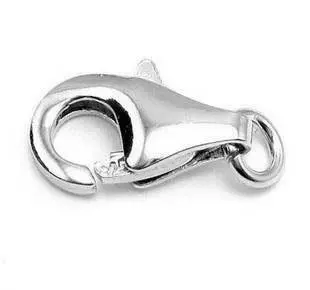 10pcs 925 Silver platinum plated lobster clasp with opening jump ring charms 925 Silver jewelry silver findings