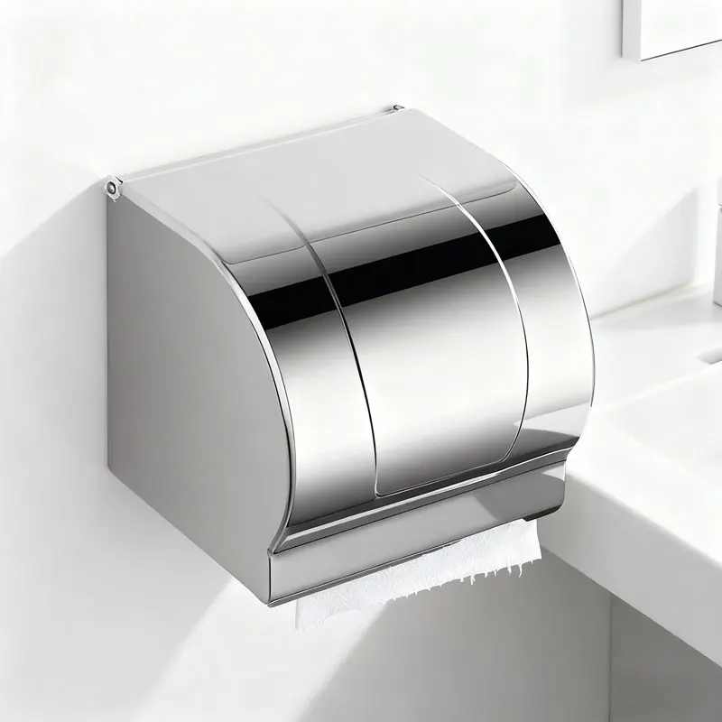 

Stainless Steel Toilet Paper Holder Toilet Paper Holder Toilet Waterproof Tissue Box Sanitary Roll Paper Toilet Paper Storage