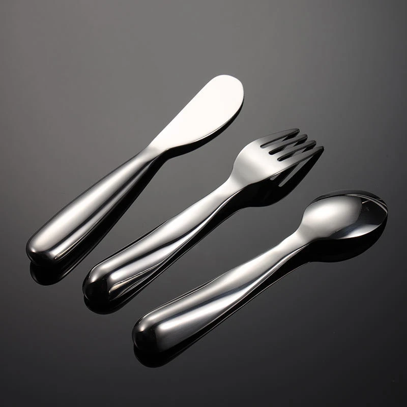 316 Stainless Steel Love Heart Cutlery Set for Children Western Spoon Fork Knife Dinnerware Sets Tableware Kitchen Utensils