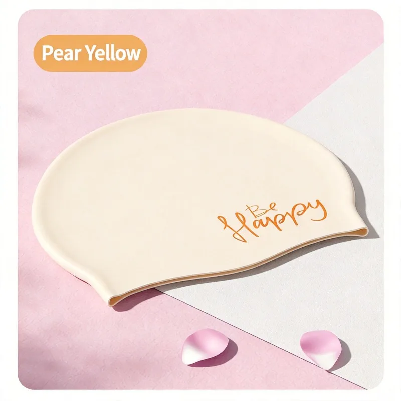 Professional Waterproof Swimming Cap with Ear Protection for Women and Men Long Hair Comfortable Printed Unisex Swim Hat