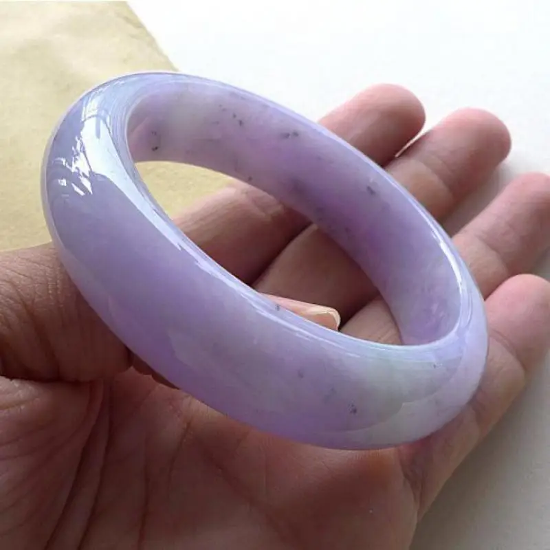 Genuine Myanmar Grade A Jadeite Certified Purple Jade Bangle Women Healing Gemstone Fine Jewelry Pure Natural Burma Jade Bangles