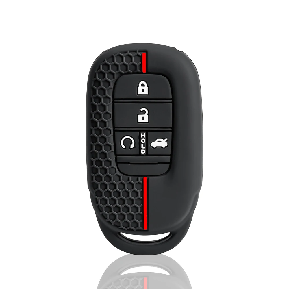 For Honda 10th generation Accord XRV Crown Road CRV Civic remote control 4-button silicone car key cover honeycomb pattern