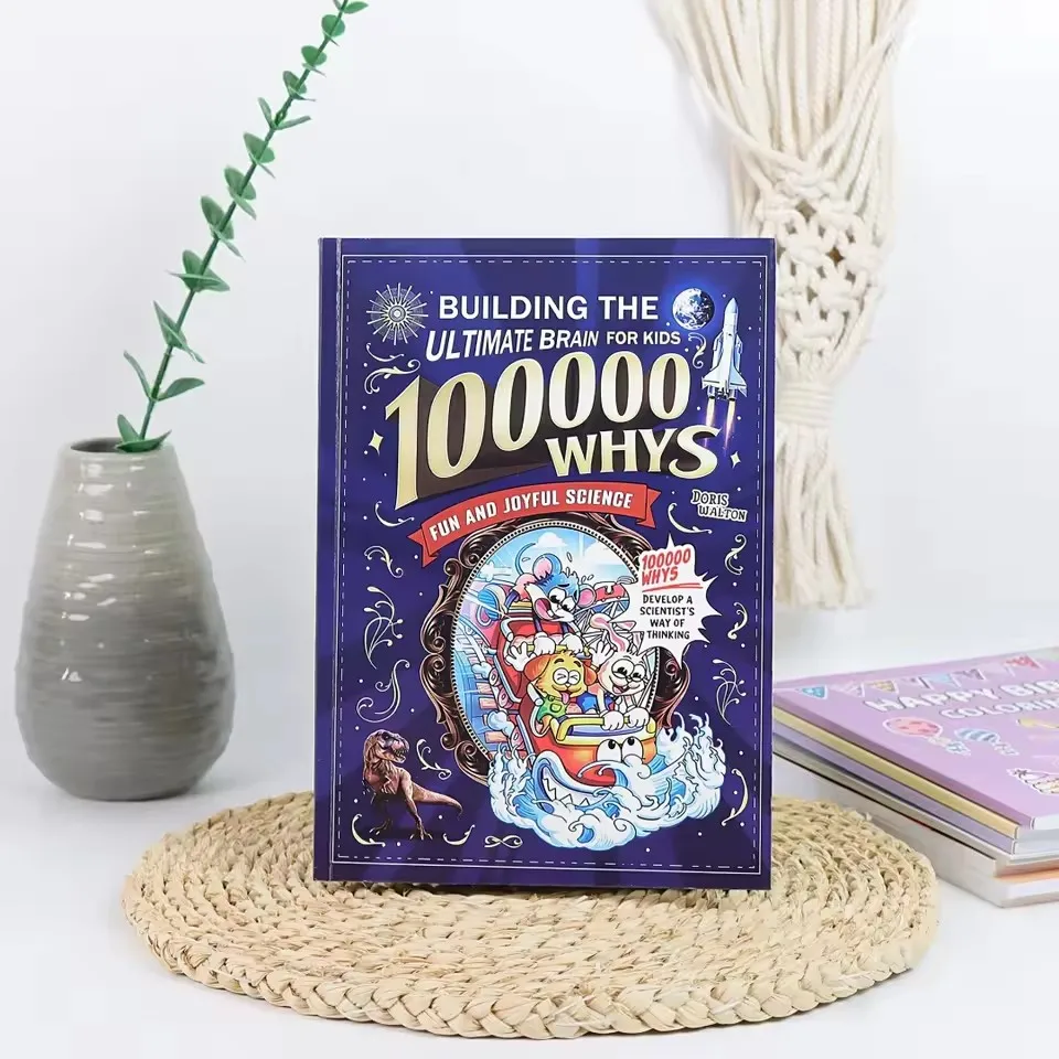 100.000 Porquês: Construindo o Cérebro Definitivo para Crianças - Versão em Inglês, Livro Divertido de Ciência em Desenho Animado, Educação Infantil STEM