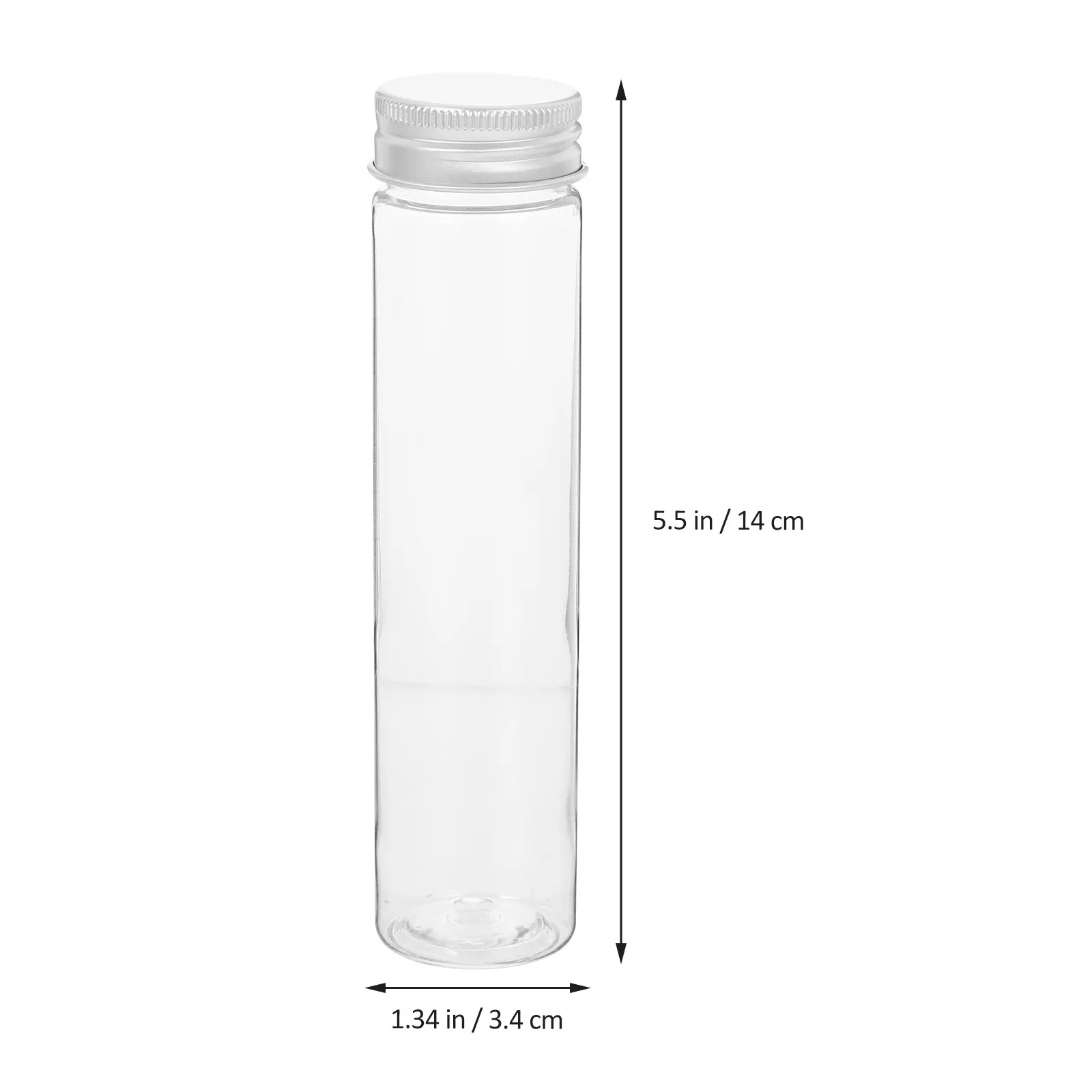 16Pcs Clear Plastic Test Tubes with Tight Seal Screw Caps Mini Vials for Laboratory Sampling Pharmaceutical Science Experiments