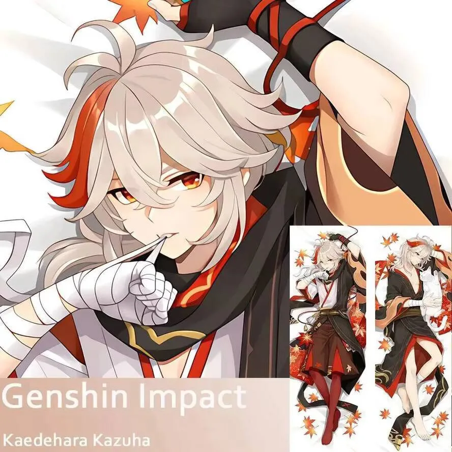 

Impact Kazuha Genshin Kaedehara наволочка для тела Dakimakura двусторонняя подушка для всего тела отаку постельные принадлежности рождественские подарки