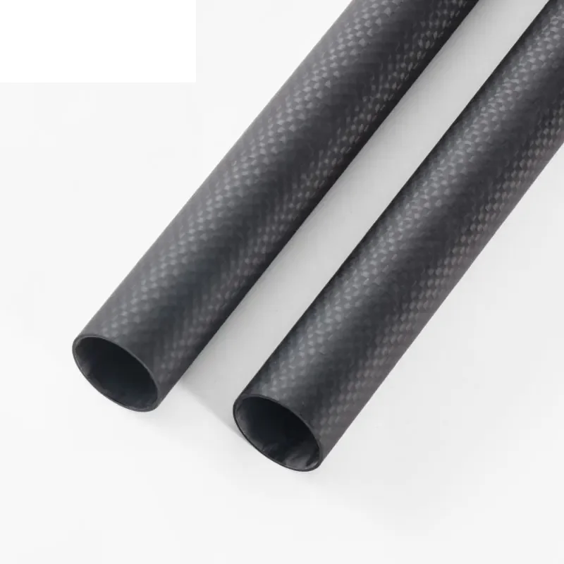 3K Carbon Fiber Tube ，Plain Matte ，Length 1000mm，Wall Thickness ：1mm，Calibre：5mm-35mm, High strength full carbon fiber tube.