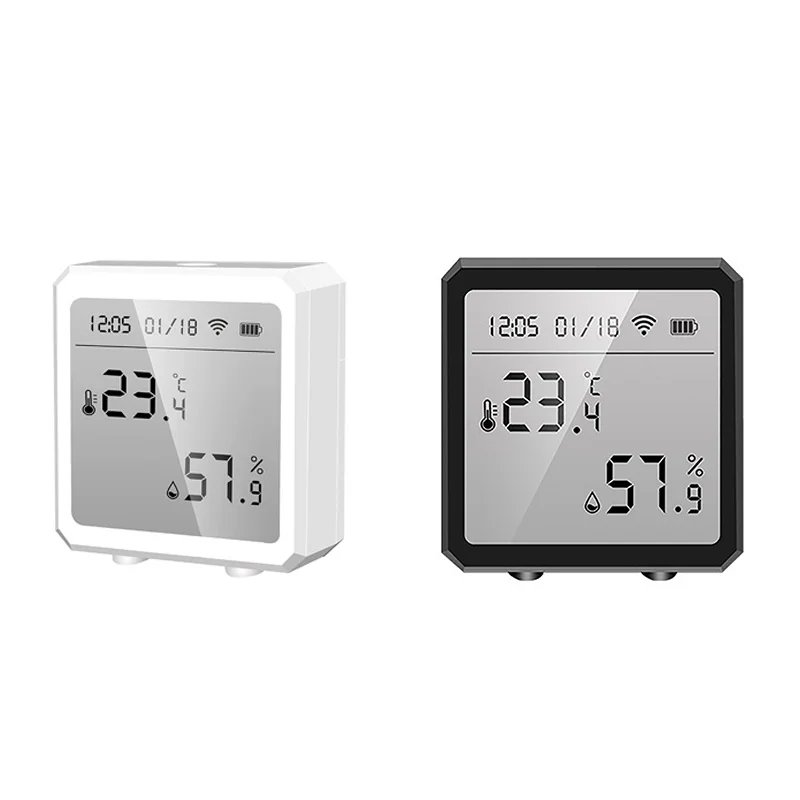 

Wifi Temperature And Humidity Sensor, Indoor Hygrometer Thermometer With LCD Display, Support Alexa Google Assistant