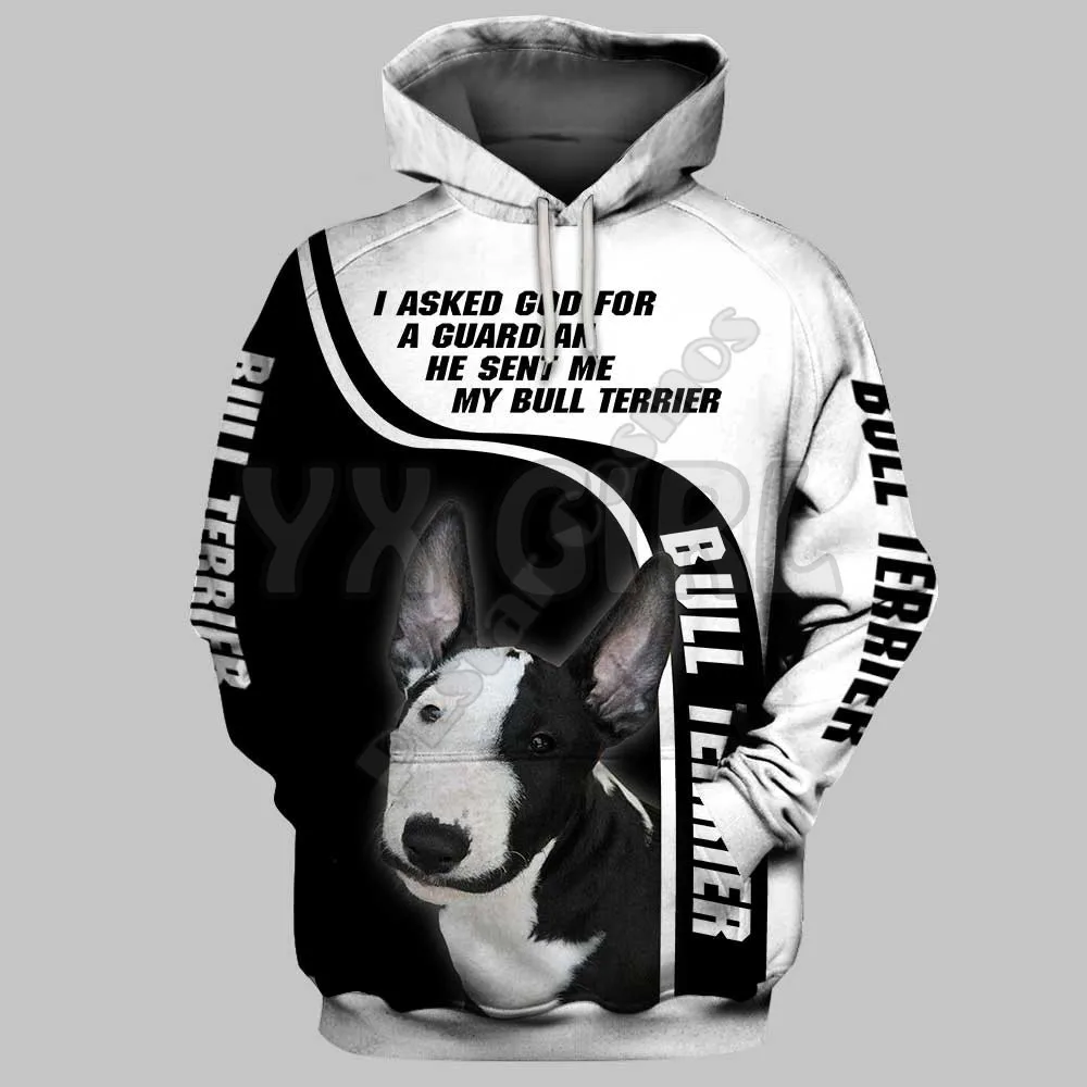 

My Bull Terrier 3D Printed Hoodies Unisex Pullovers Funny Dog Hoodie Casual Street Tracksuit