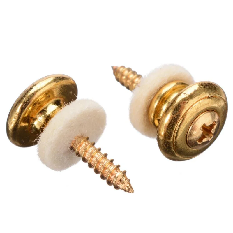 2 Stuks Chroom Koper Gitaarband Sloten Paddestoelen Hoofden Gitaar Bas Strap Sloten Pins Gesp Knoppen Zilver/zwart/Zilver Nieuwe