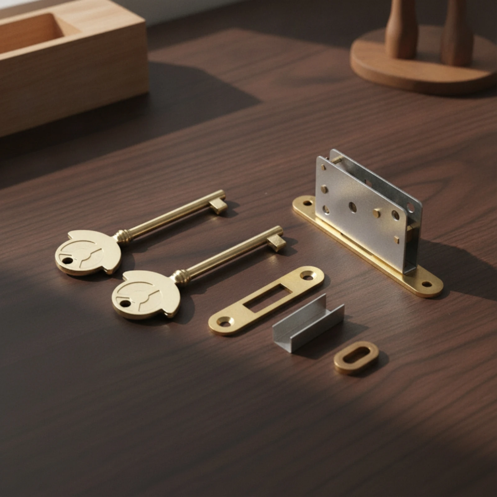 Piano Lock with Keys Inset Piano Lock Hardware Recessed Secure for Woodworkers, Pianos, Instrument Cases