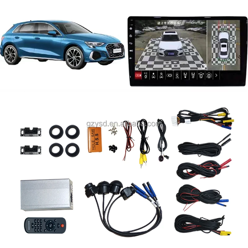 1080P نظام ركن الطيور 360 درجة بانورامية 2D ثلاثية الأبعاد عرض محيطي احتياطية 4 طقم كاميرا سيارة عكس 24 فولت 360 كاميرا عرض حول #1