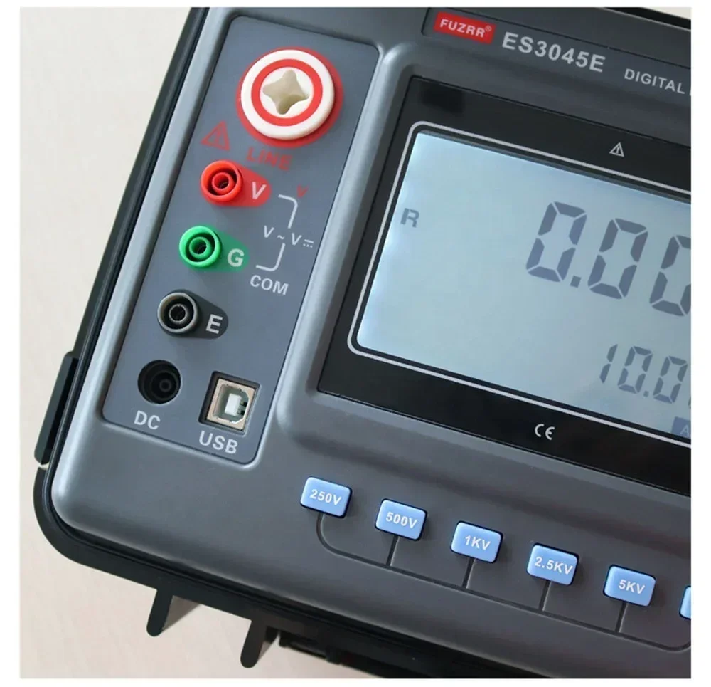 

Цифровой измеритель сопротивления изоляции 2026/ES3045E 10 кВ (2500В, 5000В, 10 кВ) – Мегомметр для измерения сопротивления изоляции