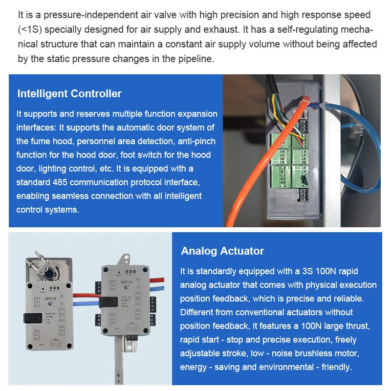 Sanlin Shu Venturi variable air volume valve for fume hood (multi-function), electric Venturi control valve for fume hood