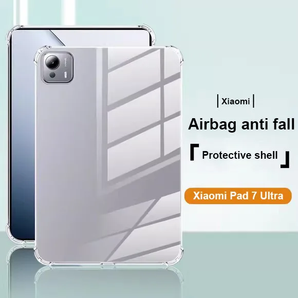 

Прозрачный чехол из ТПУ для Xiaomi Pad 7 Ultra 2025 14 дюймов 6S Pro 12,4 дюйма Poco Pad 12,1 Redmi Pad 5G 12,1 Четырехугольный чехол с защитой от падения