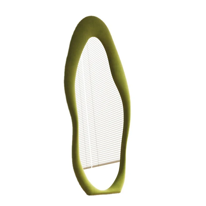 

Mirror full body mirror, irregular wall mounted mirror, home and living room large mirror, light luxury, retro style