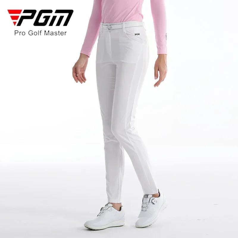 2024PGM Lady Elastic Quick Dry Golf Pants Ladies Slim High Waist Trouser Women Anti-sweat Soft Sweatpant Outdoor Casual Training