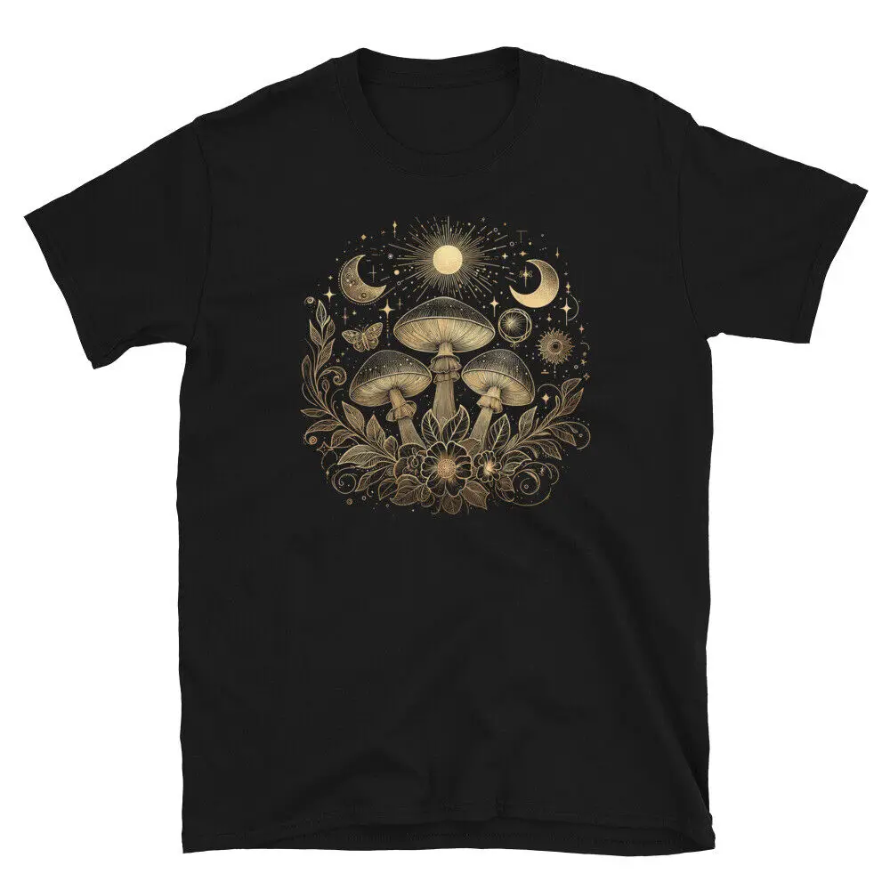 Gablincore Mushromm T-shirt - Nature Inspired Novelty Graphic Tee For Men Clothing Women Short Sleeve Tees 100%Cotton