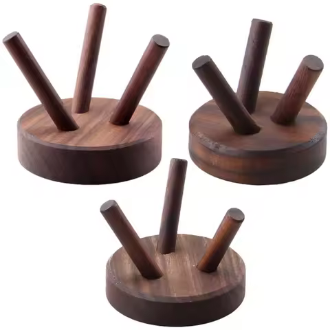 Wooden Mineral Stand Display Ball Holder Rack Wood Support Base For Crystal Mineral Ores Agate Rock For Home Office Show Room