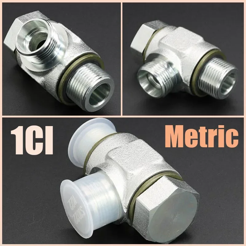 

Metric Thread M10~36mm Hydraulic Fittings 24Degree Cone Sealing Ferrule Adjustable Joint Transition Joint Through-hole joint