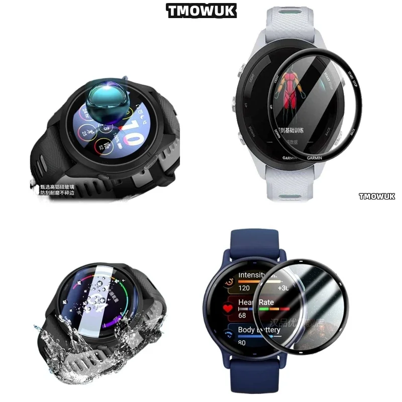 

For Garmin Forerunner 158 165 245 255 255s 265 265s 3D Curved Screen Film Full Cover Flexible Anti - Scratch