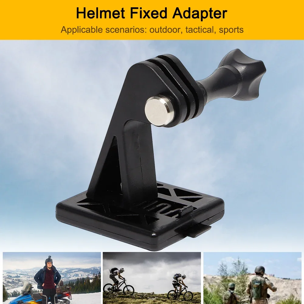 Camera Adapter Stand Nylon Portable Helmet Adapter Base Fixed Mount Tactical Helmet Lightweight for Camera Mobile Phone Gopro