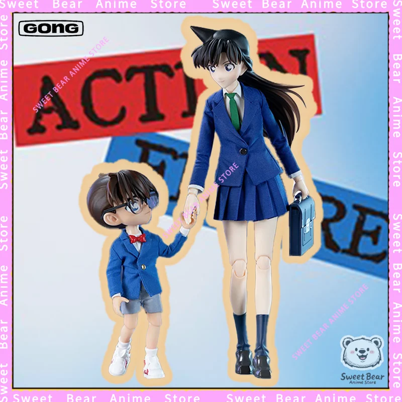 

In Stock GONG Detective Conan Ran Mouri & Conan Edogawa Fabric Outfit Action Figure Anime Model Trendy Toys Desktop Doll