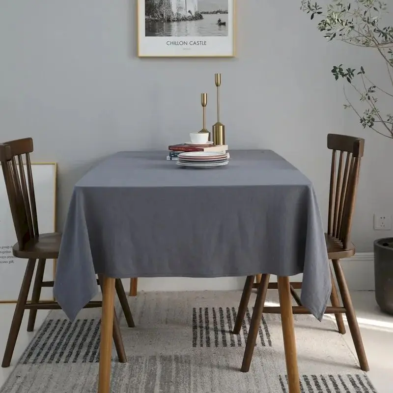 VIKAMA Solid Sage Green Tablecloth, 6 Designs, Waterproof Washable Table Cover for Kitchen Dining Party