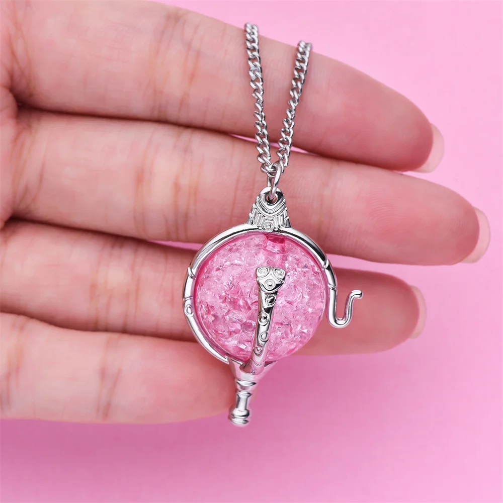 Harong Heart of Kandrakar Pendant Classic Ruby Gemstone Jewelry Anime W.i.t.c.h. Will Cosplay Necklace for Girl Woman gift