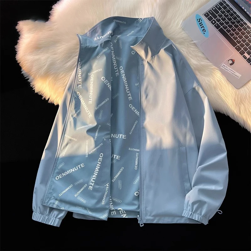 

TUCANO Мужская двусторонняя куртка с воротником-стойкой, весна-осень 2024, новая американская модная универсальная верхняя одежда