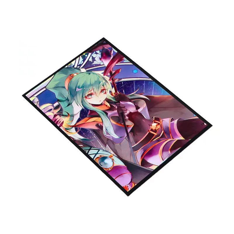 63x90mm 50PCS/LOT Laser YU-GI-OH Card Sleeves Illustration Anime Protector Card Cover for Board Games Trading Cards