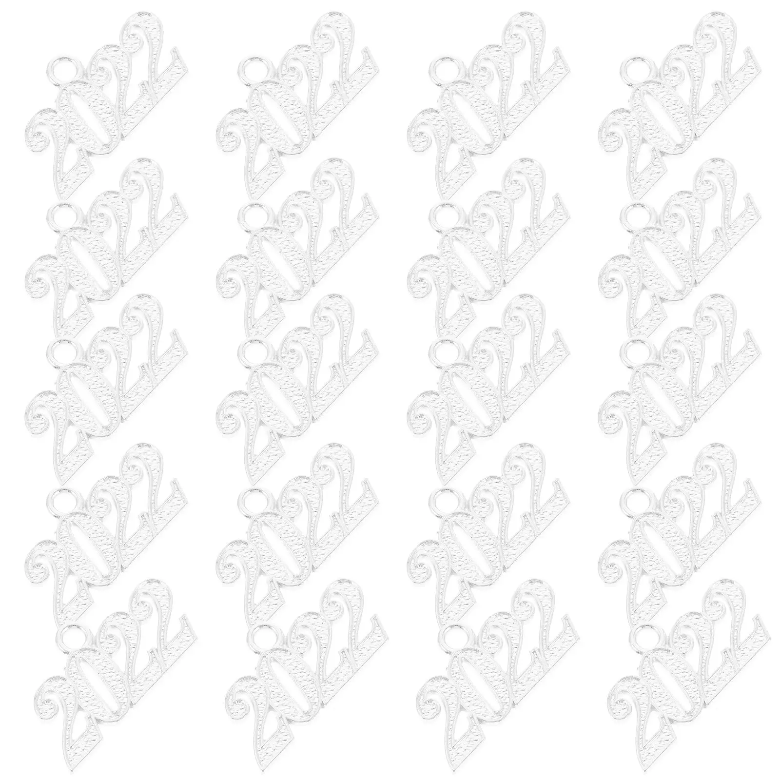 

100 Pcs Pendant Accessories Alloy Charm Women Ornaments Filigree DIY Jewelry Making Supplies Bulk Fashion Retro Creative Charms