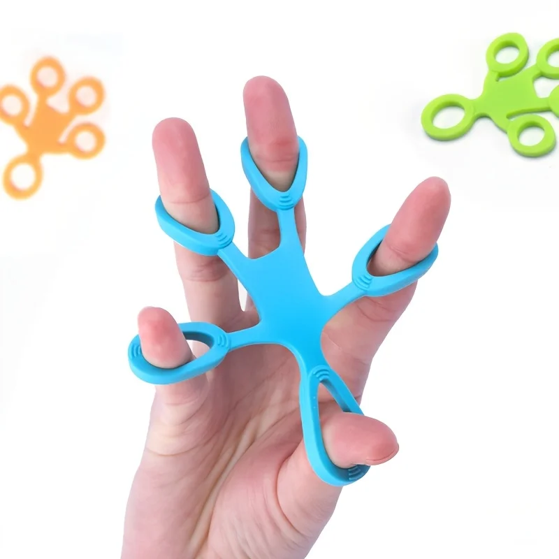 One-third of the items are grip silicone ring exercise devices, silicone finger resistance bands, portable hand exercise equipment, used for enhancing hand strength and flexibility training, without the need for electricity.