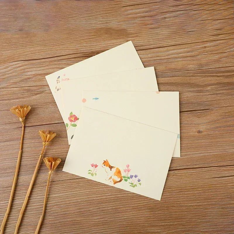 10pcs Cartoon Cat Envelopes Kawaii Paper Envelope for Letter Pads DIY  Gift Wrap Wedding Party Invitation Card CoverStationery