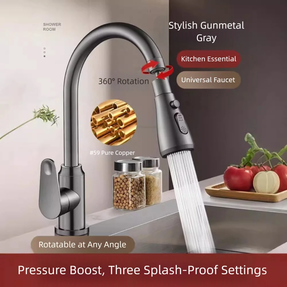 3 In1 المطبخ استبدال صنبور فوهة البخاخ ABS دائم مياه الحنفية حوض المياه بالوعة رشاش دش رئيس اكسسوارات المطبخ
