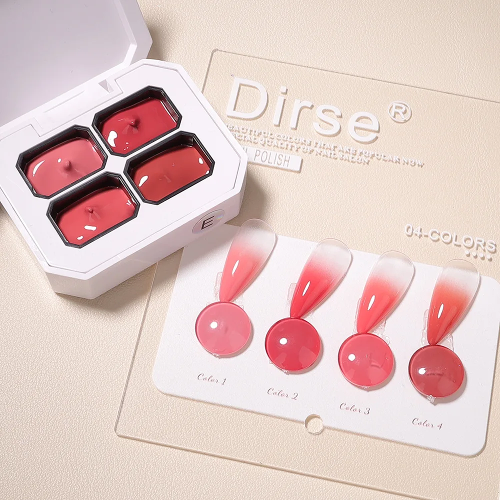 สีทาเล็บเจลแบบติดทนนาน 4/9 สี เจลสีพื้น เจลไล่สี เจลสำหรับทำเล็บ DIY กึ่งถาวร ลอกออกได้ด้วยน้ำยาล้างเล็บ ใช้กับหลอด UV/LED