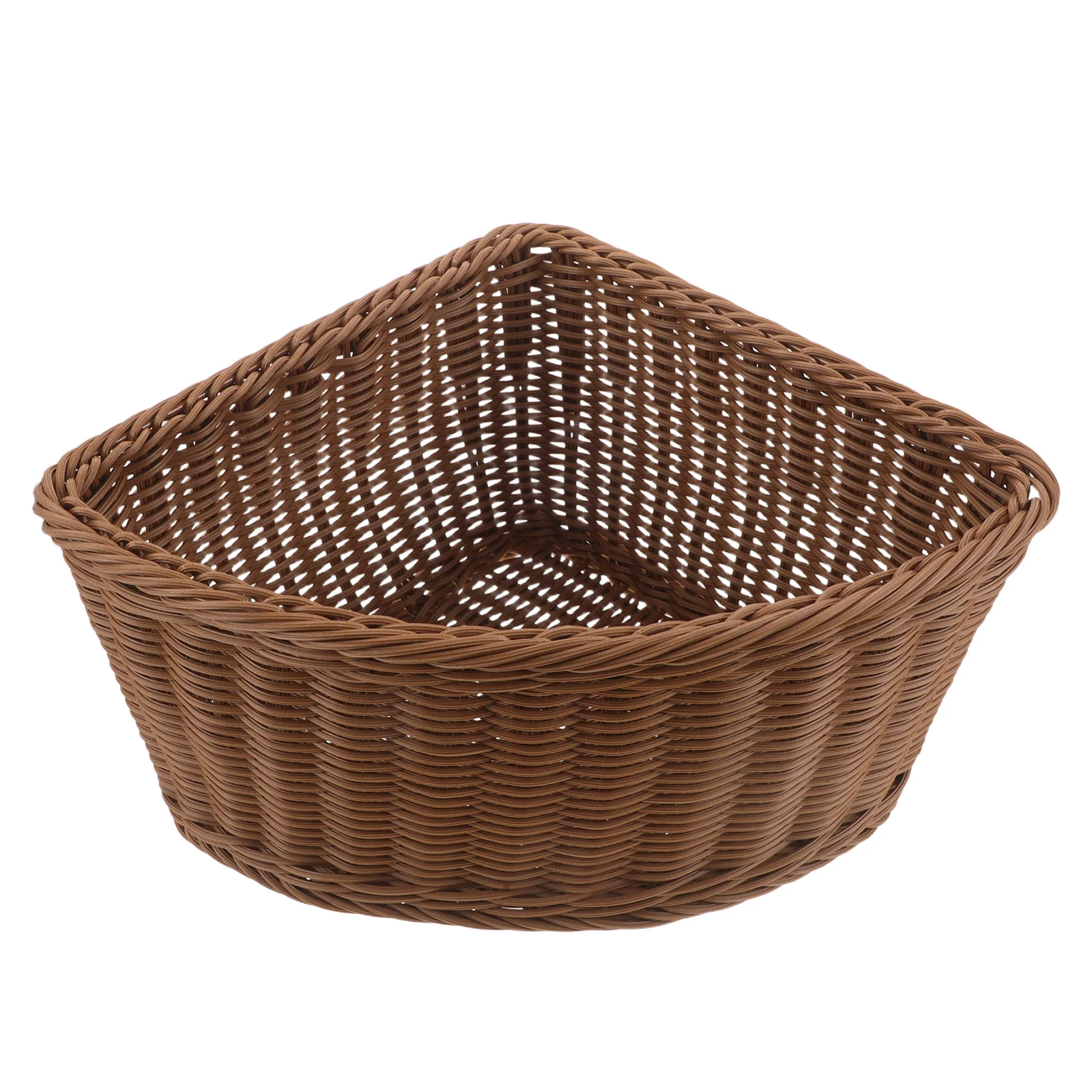 

Corner Triangle Storage Basket Woven Organizer Bin For Snack Clothing Cosmetics Sundries Storage Bathroom Wardrobe Kitchen