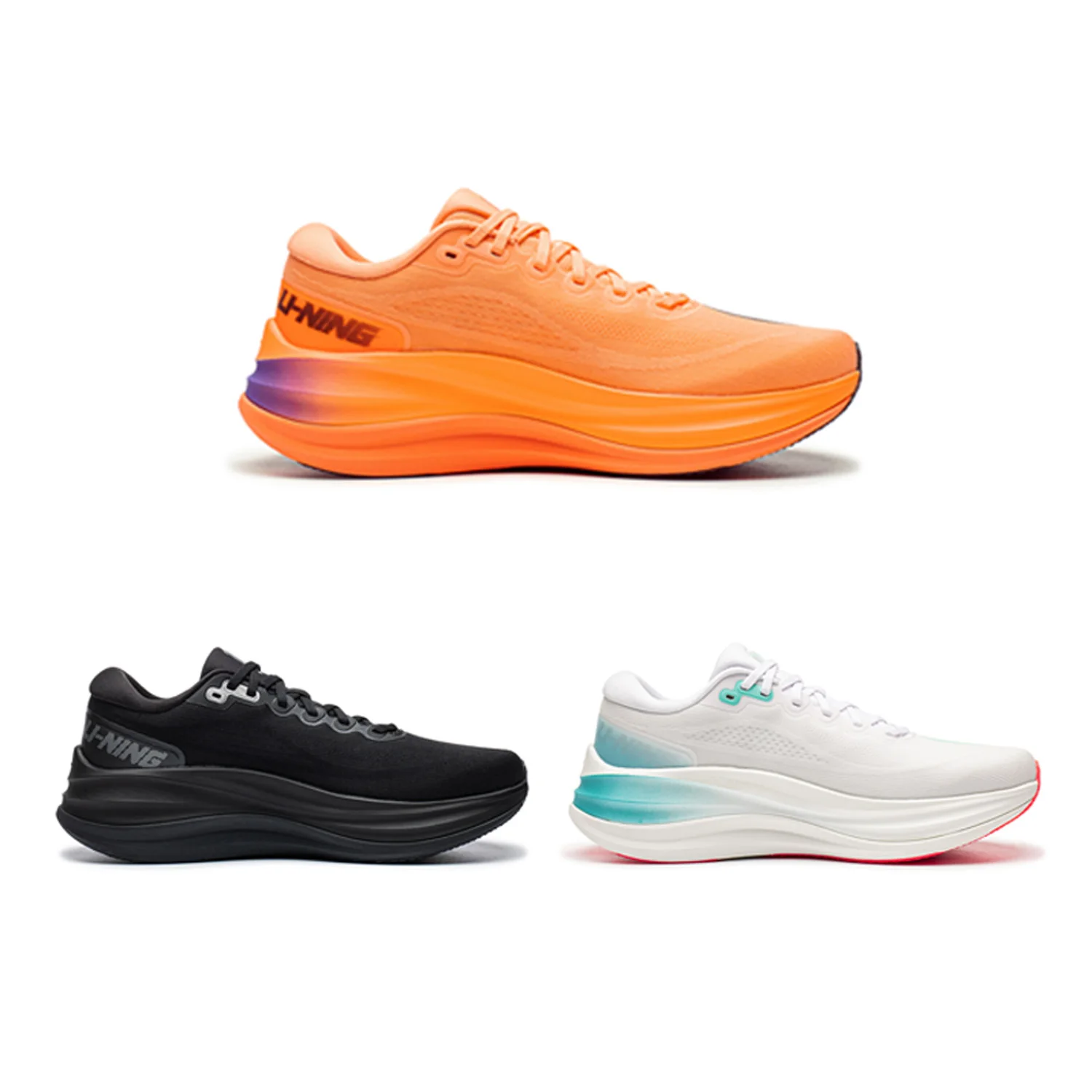 Li-Ning Men's YUEYING 6 PRO Optimized Cushion Running Shoes with Wide Toe Box SUPER BOOM Reflective LiNing Light Sneaker ARHW015
