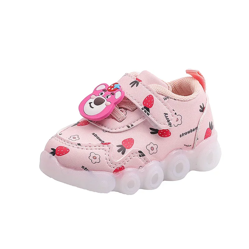 LED Baby Luminous Shoes girl\'s Glowing Children Sport Sneakers bambini scarpe antiscivolo per bambini Led Flash Lights Disney