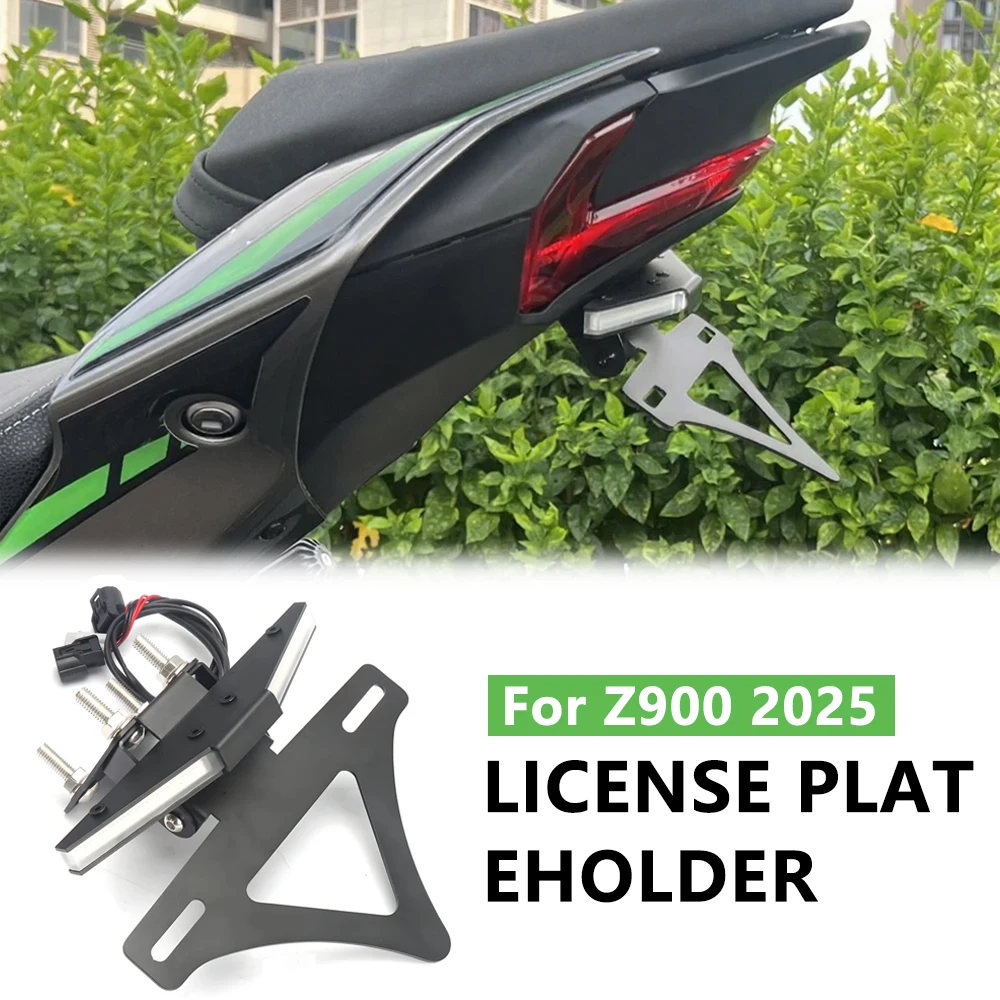 

Motorcycle Rear Tail Frame Fender with Turn Signal For Kawasaki Z900 Z 900 z900 2025 Adjustable LED Turn Signal License