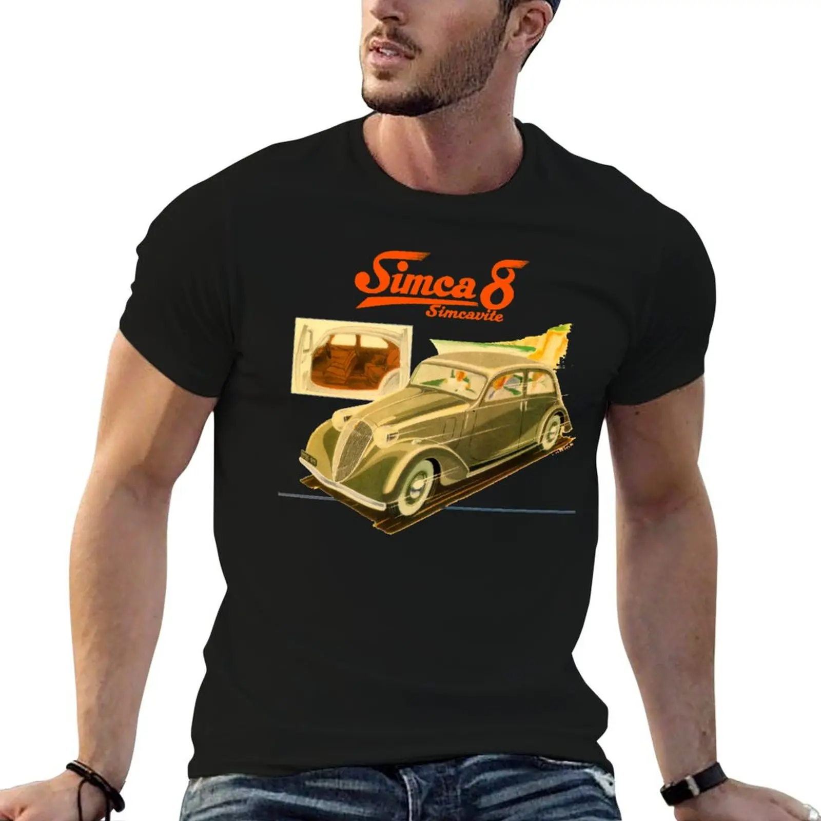 SIMCA 8 - ADVERT T-Shirt Classic Graphic Short Sleeve Top