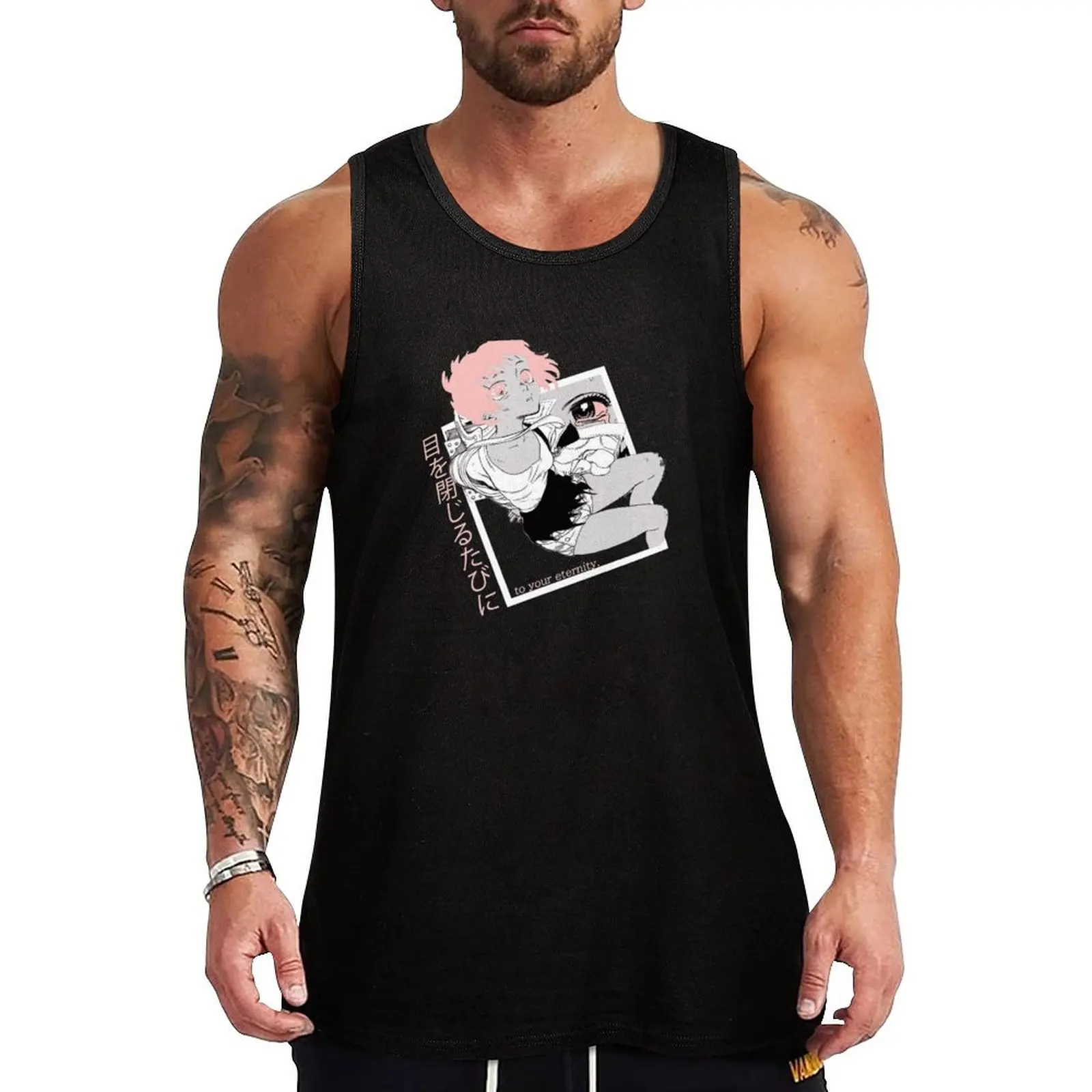 To Your Eternity ''OPEN YOUR EYES'' V2 Tank Top Man summer clothes Men's clothing brands