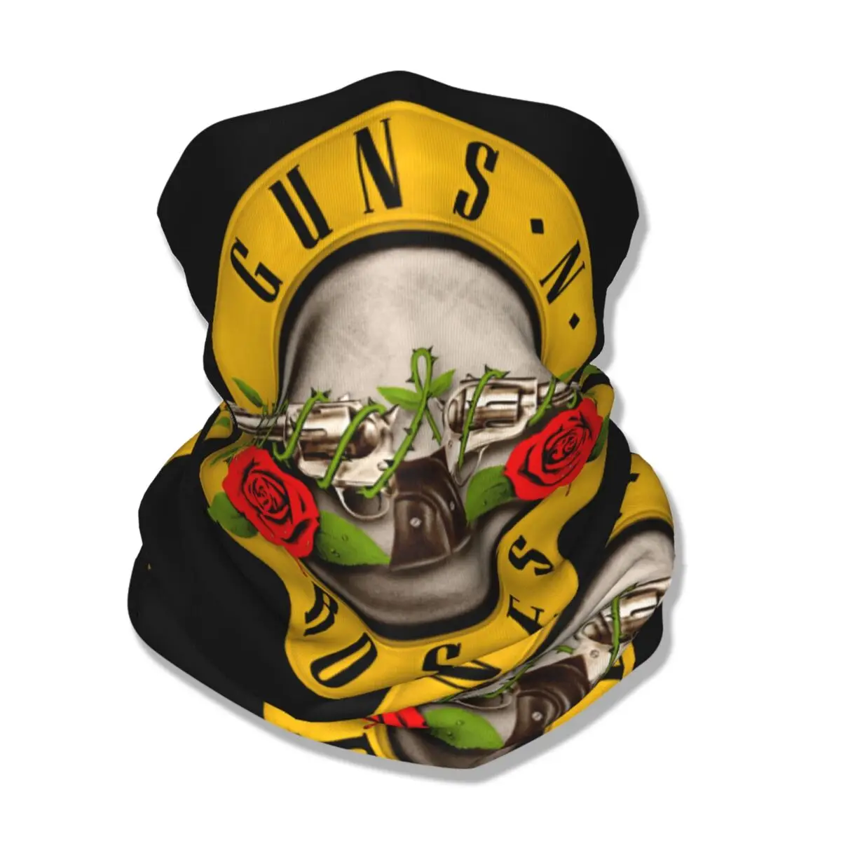 Guns-N-Roses-Logo Bandana Neck Cover Printed Balaclavas Face Mask Scarf Headwear Hiking for Men Women Adult Windproof