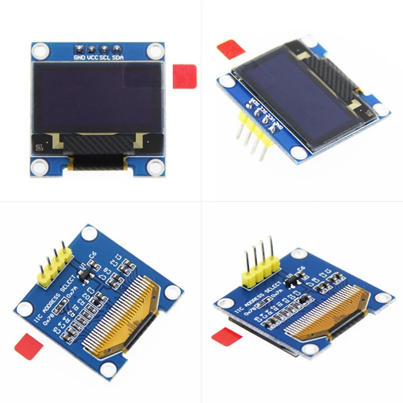 Écran LED LCD OLED pour Ardu37, kit d\'affichage blanc, technologie SSD1306, série GND ogeneX64, IIC I2C, 4 pièces, 0.96 pouces