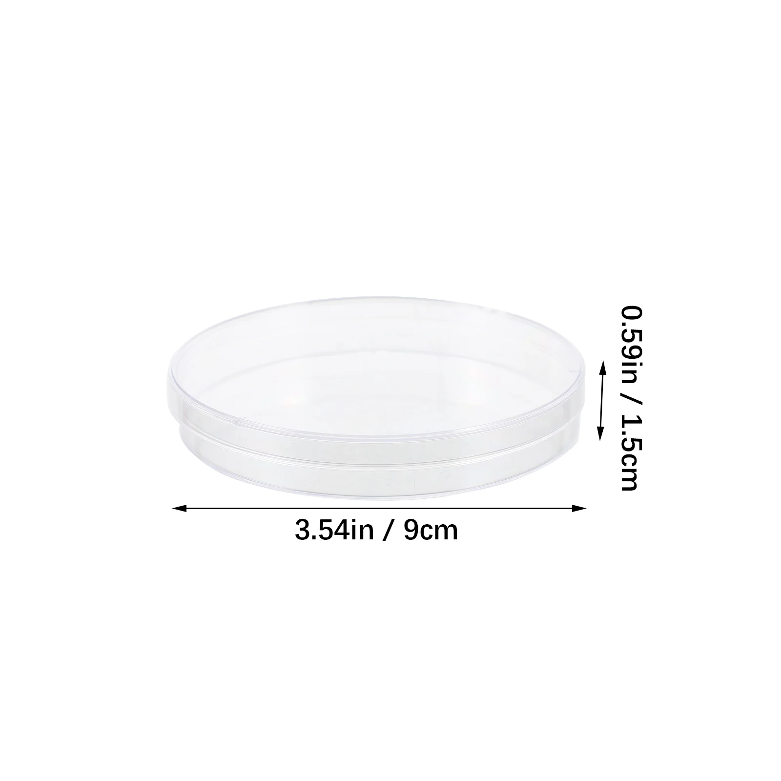 Clear Container Laboratory Dish Petri Dishes with Lids Terrarium Transparent Plastic