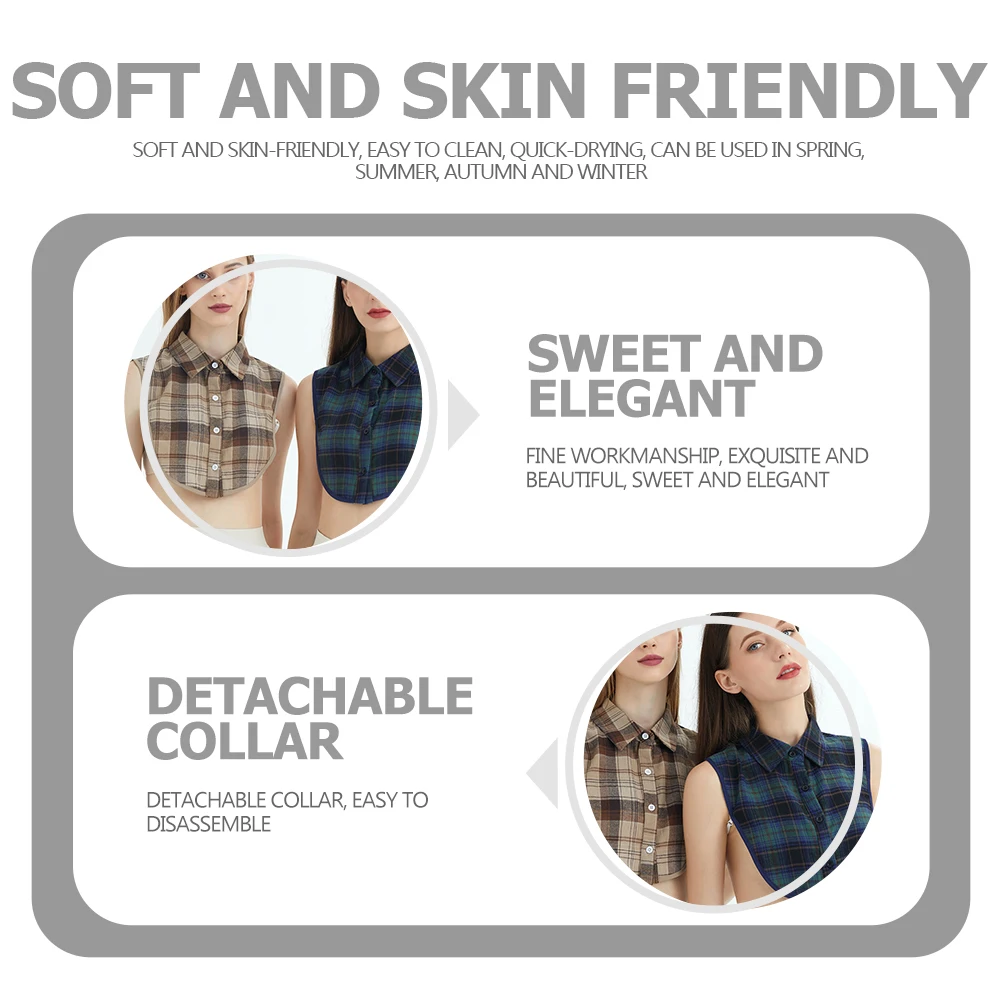 

Shirt Fake Collar Women Sweater Collars Detachable Removable for Yellow Women's