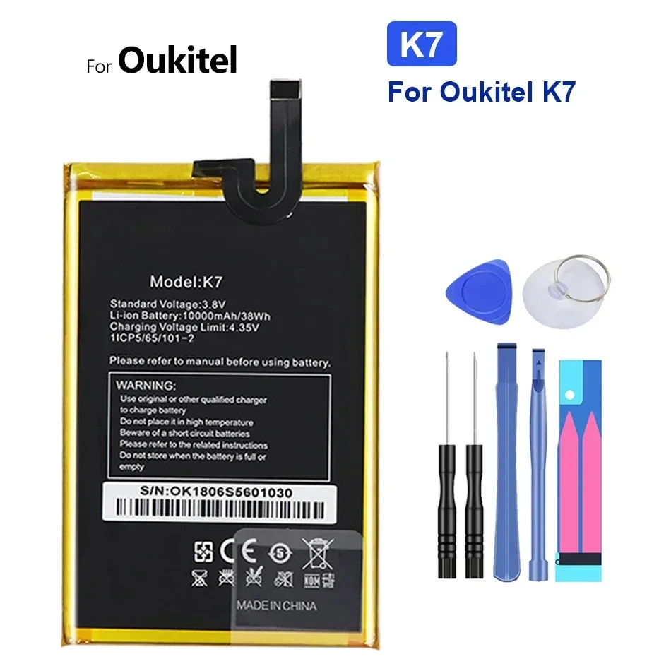 

Battery 10000mAh For OUKITEL K7 Power In Stock Smart Phone Hihg Quality with Free Tools + Tracking Number