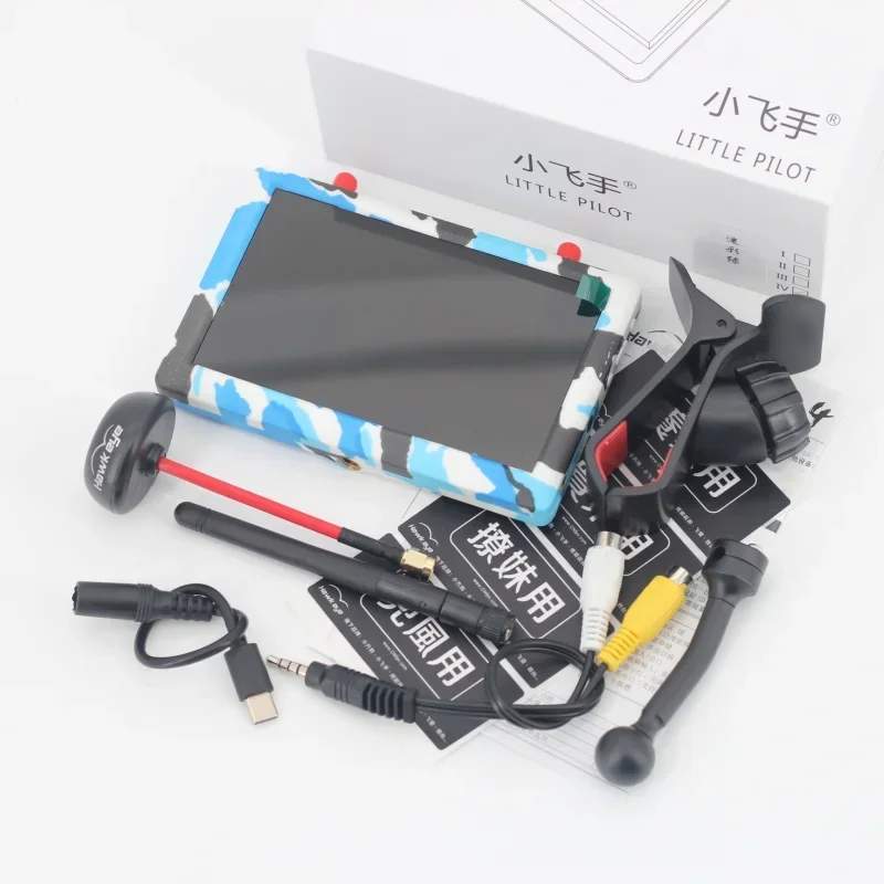 ホークアイリトルパイロット 4 5.8 グラム 48ch ダイバーシティデュアルレシーバー 5 インチ 800x480 700lux 内蔵 Dvr Fpv モニター Rc ドローン車両用