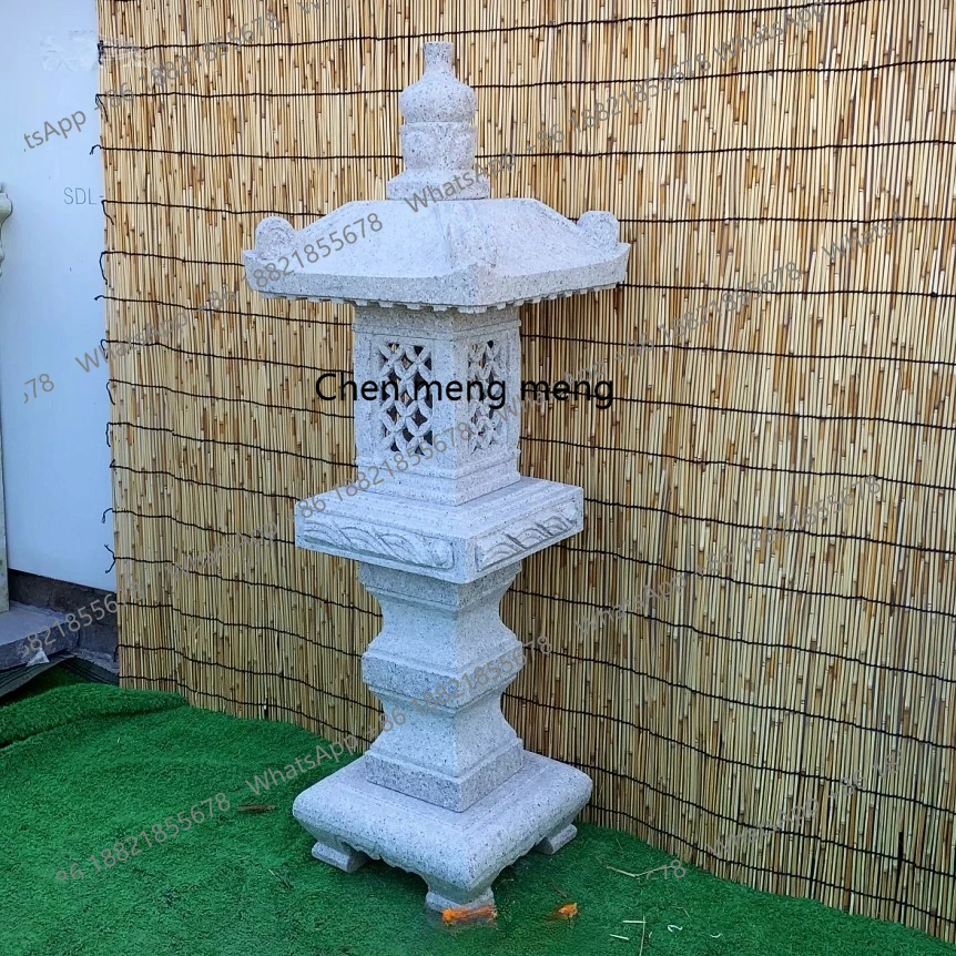 Courtyard outdoor garden landscape stone lantern traditional retro Chinese lantern stone carving landscaping ornament lamp