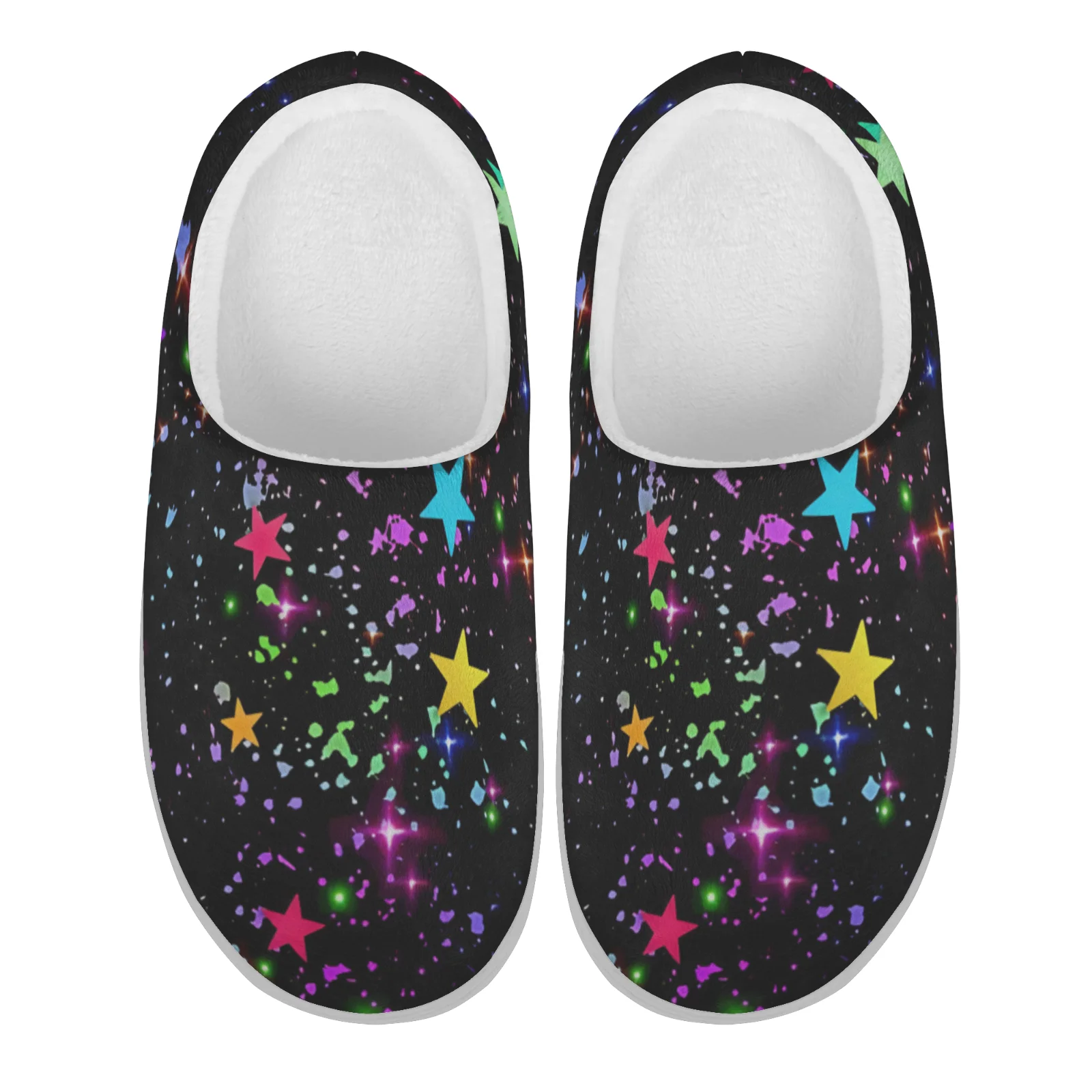 

Custom Shoes Shinning Star Home Cotton Slippers High Quality Plush Casual Keep Warm Shoes Thermal Slipper Size 35-47